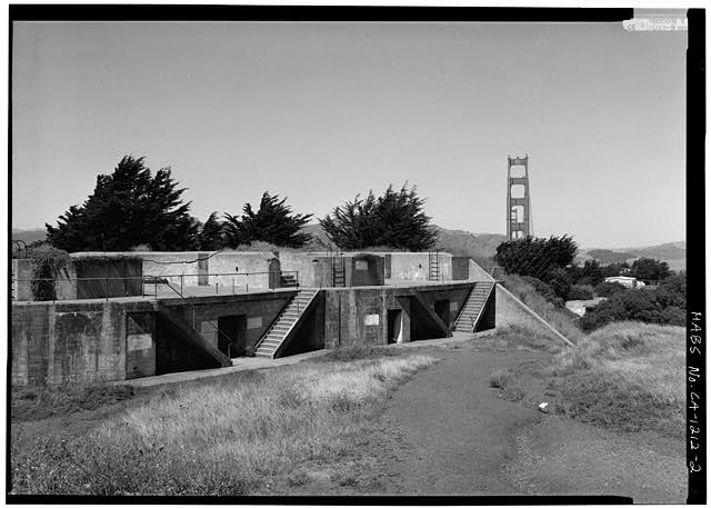 2. FRONT EXTERIOR VIEW OF CONCRETE GUN EMPLACEMENTS -...