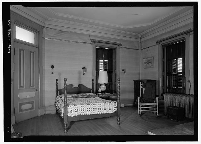Second floor, Edward Hegeler's room, north and east walls...