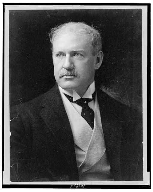 [James S. Harlan, head-and-shoulders portrait, facing left]