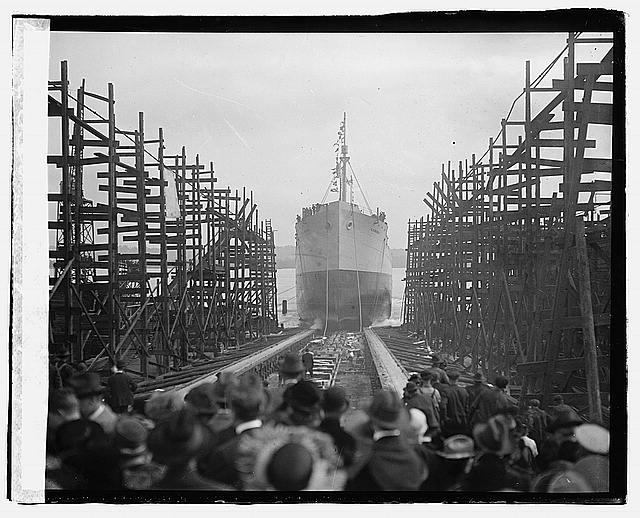 Va. Ship launching of E.A. Morse