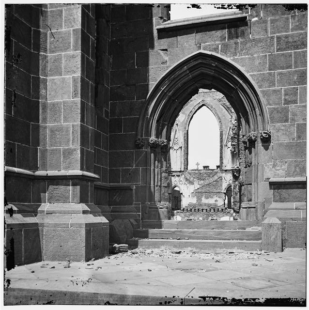 Charleston, South Carolina. Ruins of Roman Catholic...