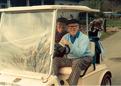 Bud List and Fred Halkett golfing at Myrtle Beach