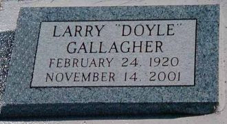 Headstone of Larry Doyle Gallagher