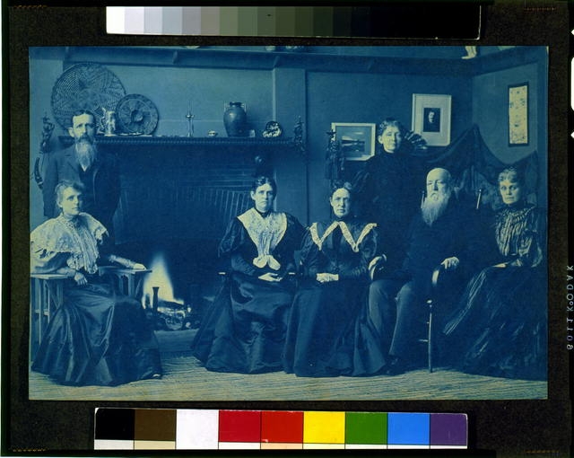 [Frances Benjamin Johnston posed with six members of her...