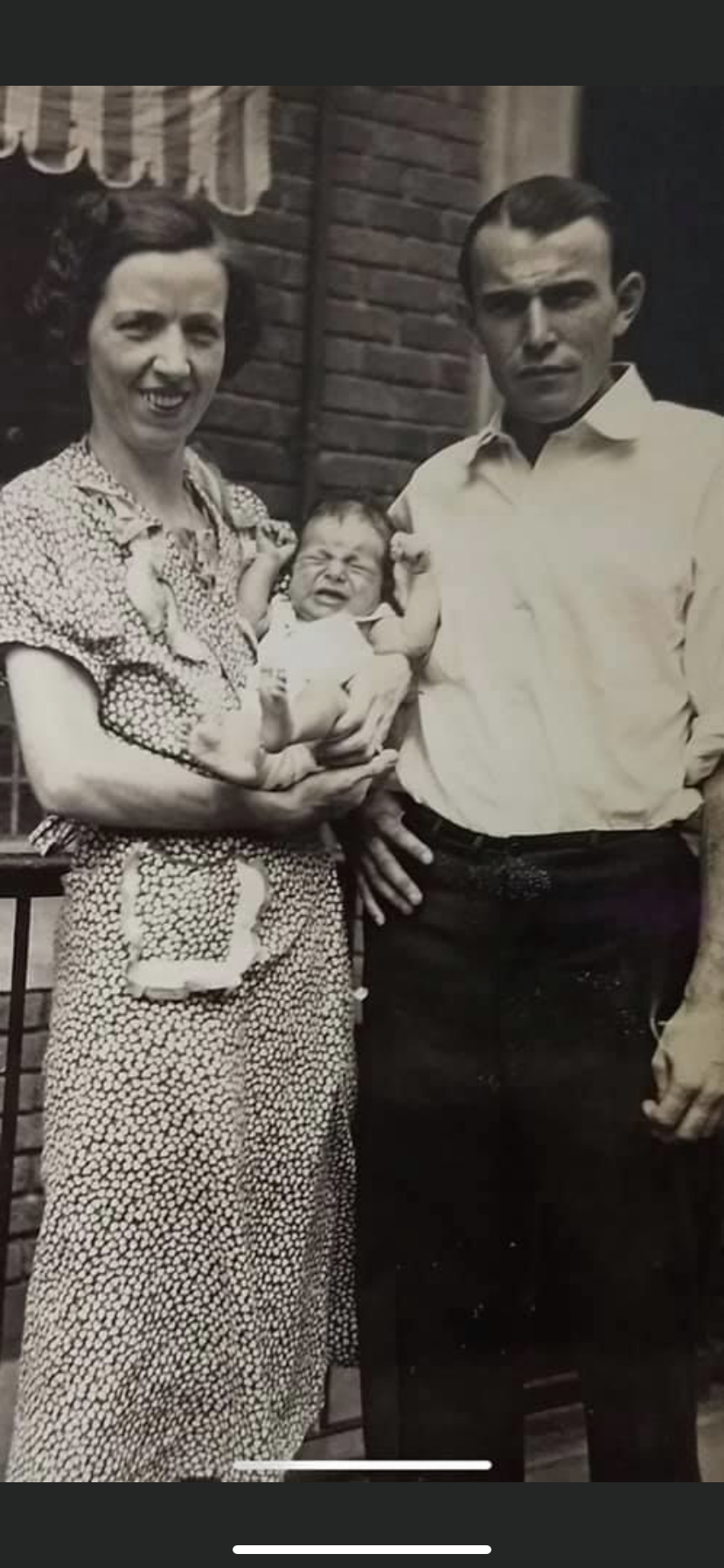  Louis Magarine and wife Florence Maher (maiden name) and my father Richard a little baby. 
