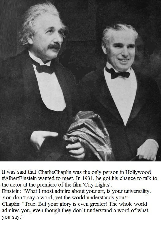 Einstein and Chaplin.