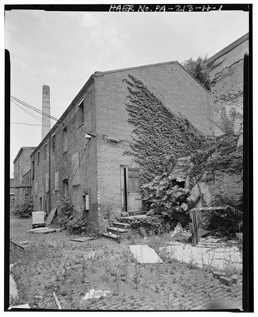Building H oblique from cartway looking northeast,...