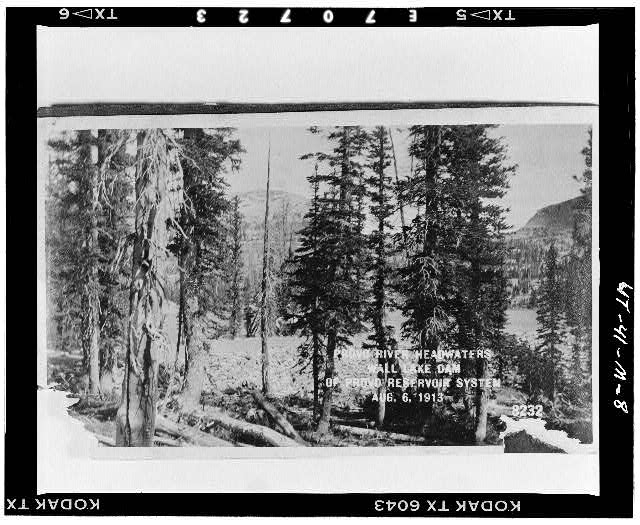 8. 'OVERFLOW AT ROCK SPILLWAY OF WALL LAKE RESERVOIR, AS...