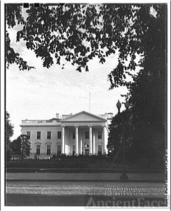 front view of white house