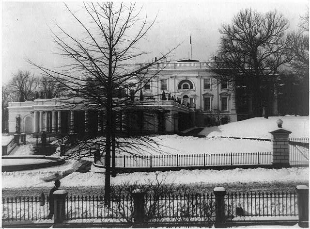 [East side of the White House - snow view]