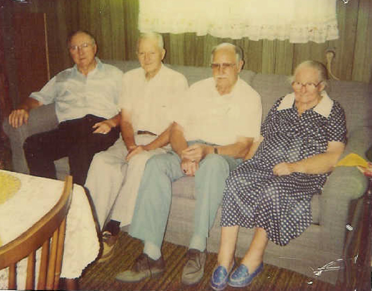 Homer, Earl, Clifford and Josie Alverda (Jones) 