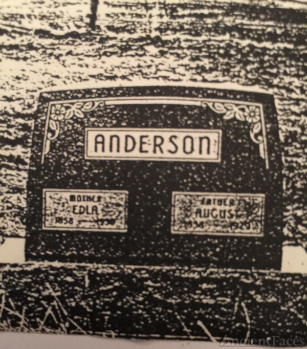 Gravesite for Edla and Gust Anderson