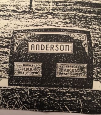 Gravesite for Edla and Gust Anderson