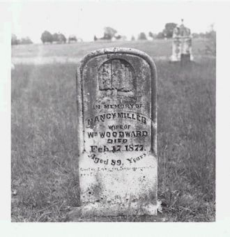 Nancy Miller Woodward headstone