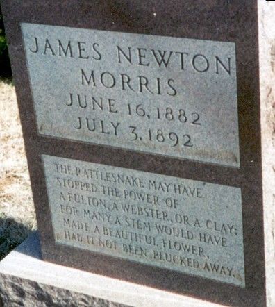 grave stone of James Newton Morris