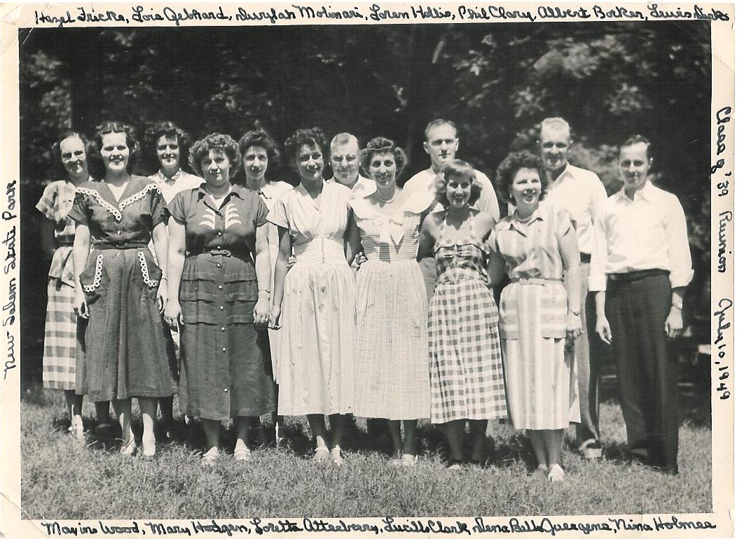 Class of 1939, Harris High School, Petersburg, IL 10th reunion
