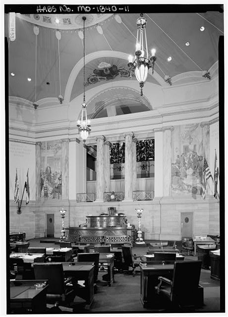 11. GENERAL VIEW IN SENATE CHAMBER, FROM WEST; PAINTED...