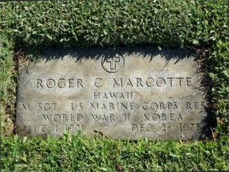 Roger C. Marcotte Grave Marker, HI