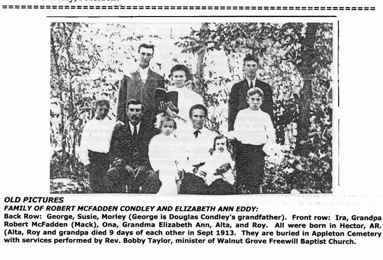 Robert M Condley & Elizabeth Ann Eddy Family