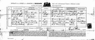 Houston-Baxter registration of Marriage, Paisley, Scotland