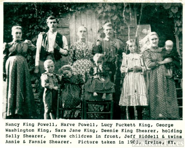 George Washington & Lucy Puckett King Family, Irvine, Estill Co. KY