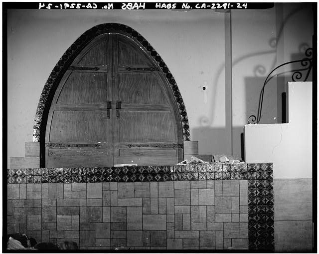 24. February. EAST WALL OF AUDITORIUM SHOWING ARCHED...