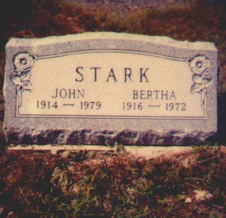 John & Bertha Stark Gravestone