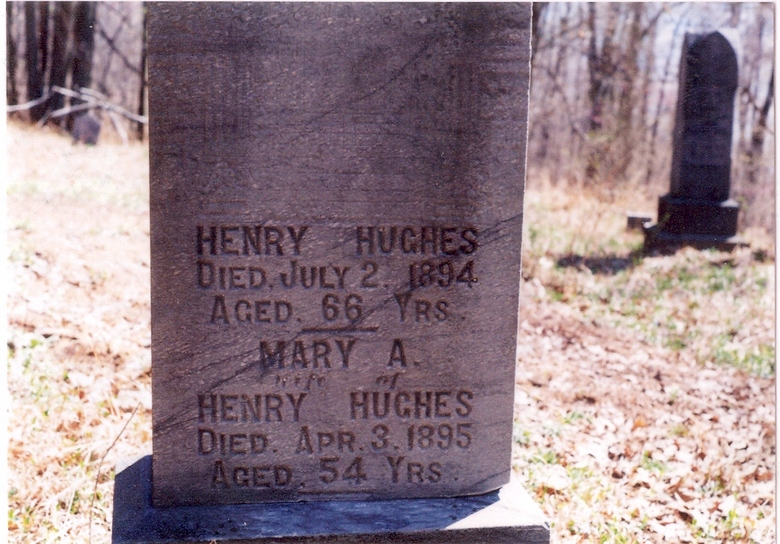 Henry Hughes & Mary Ann Miller Gravestone