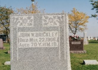 John  Brickley gravestone