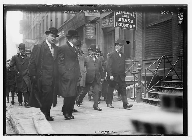 Chas. A. Morse taken to tombs, men alongside