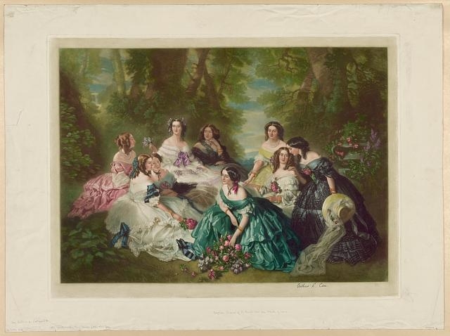 Eugénie, empress of the French and her maids of honor