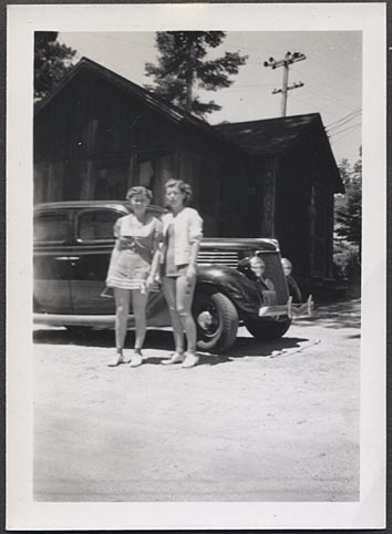 Emmering girls & 1936 Ford