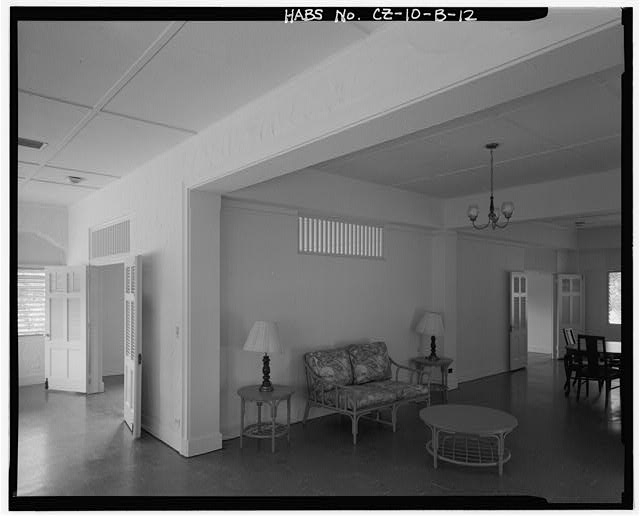 Interior view of living area and living porch showing...