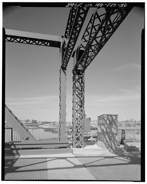 26. Detail showing north road span at juncture of bascule...
