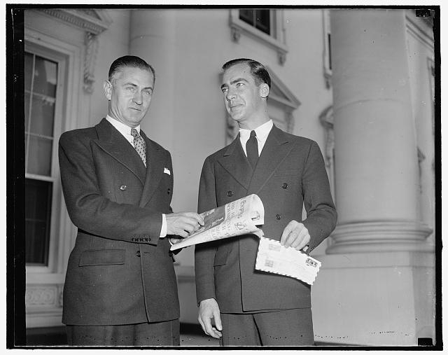 Transatlantic flyers describe trip to President...