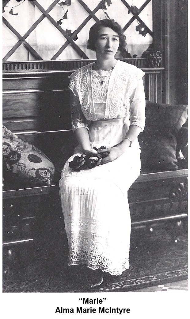 Alma Marie McIntyre, Nebraska 1917