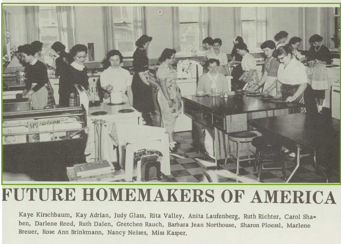 Carol Lee Shaben-Wentz--U.S., School Yearbooks, 1900-1999(1958)Future Homeowners of America
