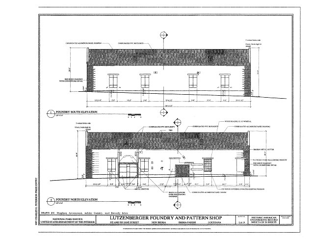 Foundry South & North Elevation - Lutzenberger Foundry...