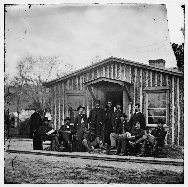 [City Point, Va. Members of Gen. Ulysses S. Grant's staff]