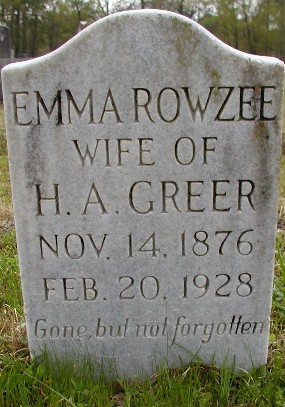 Emma Greer Gravestone