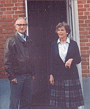 Blow up of Heerbrants on their home's front porch