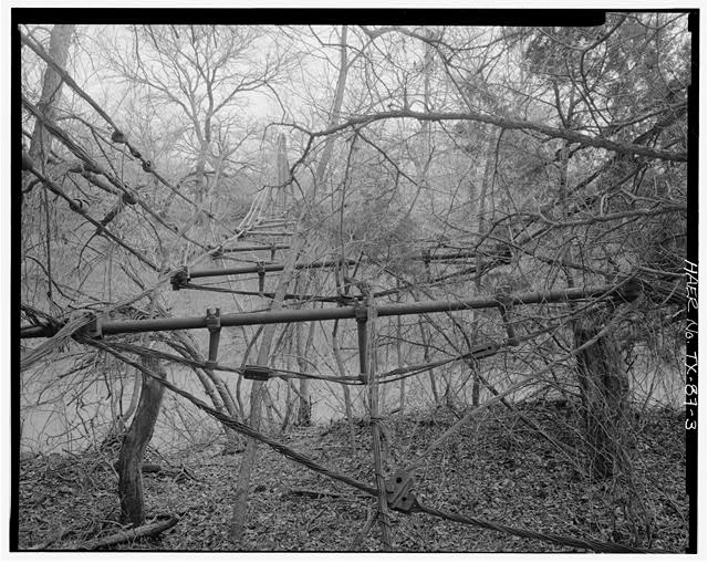 3. VIEW OF BARTON CREEK BRIDGE, NEEDLE BEAM ELEVATION,...